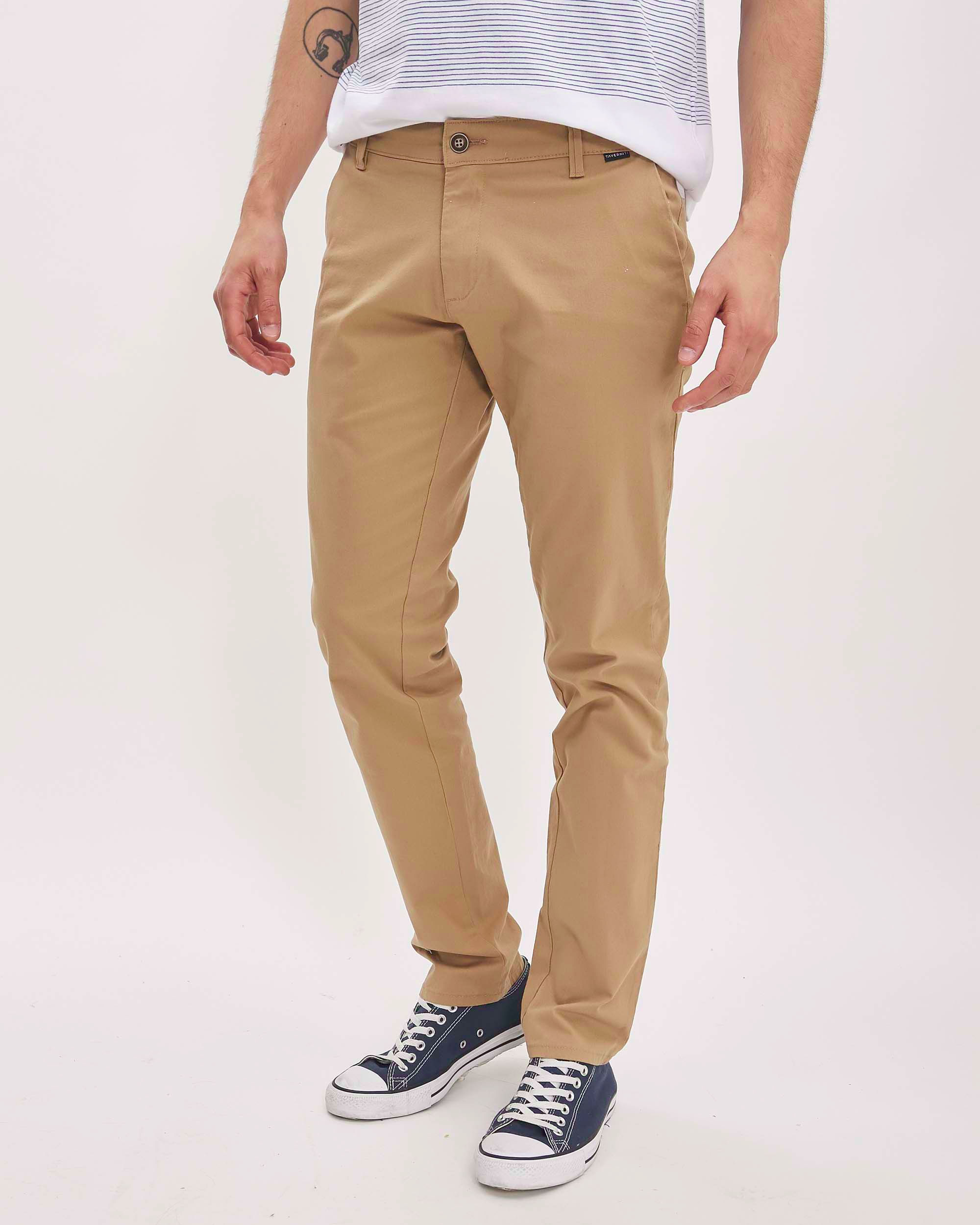 Pantalon Drill, Tela Tafetan con Bolsillo de Parche 5187 – Peroxido Jeans